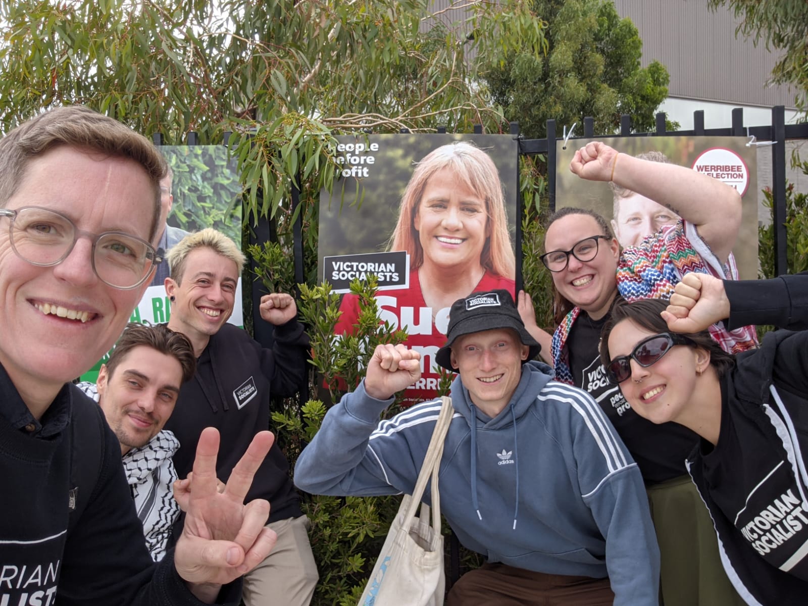 VS volunteers staff a booth on polling day in Werribee