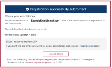 Registration submitted