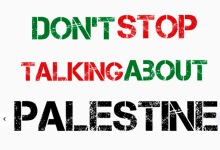 dont stop talking about palestine
